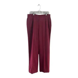 Appleseed's Womens Chino Pants‎ Red High Rise Pleated Pocket Stretch Size 12